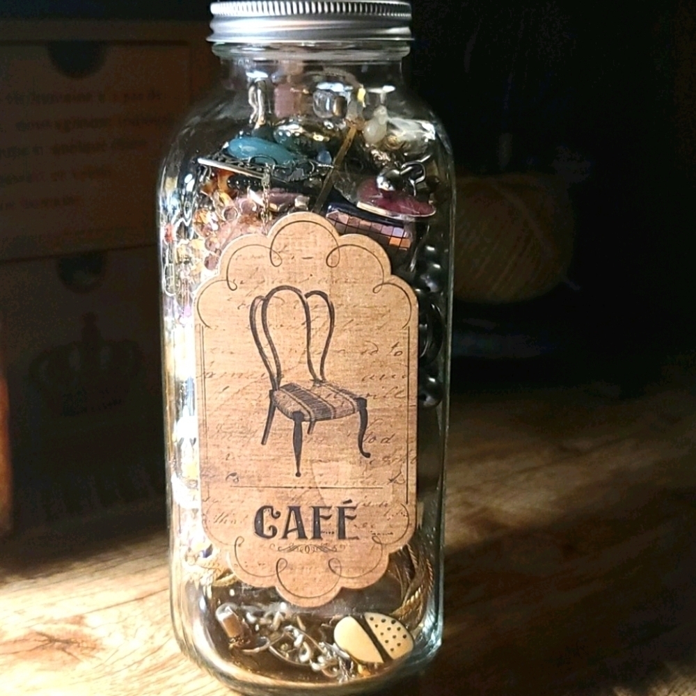 Destash Jewelry Junk Craft Wearable Jar